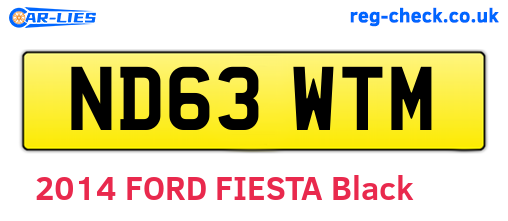 ND63WTM are the vehicle registration plates.