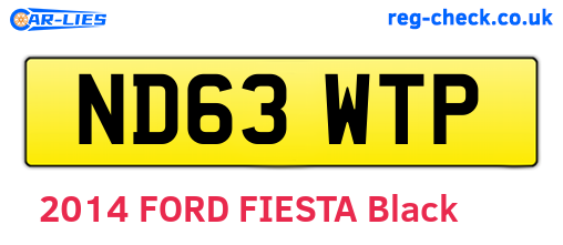 ND63WTP are the vehicle registration plates.