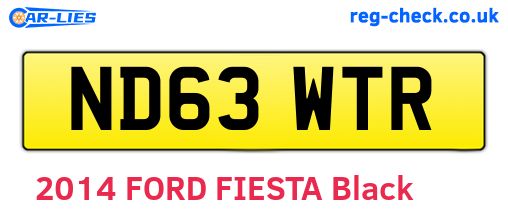 ND63WTR are the vehicle registration plates.