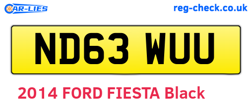 ND63WUU are the vehicle registration plates.