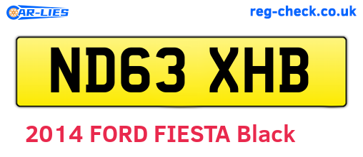 ND63XHB are the vehicle registration plates.