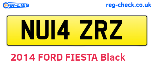 NU14ZRZ are the vehicle registration plates.