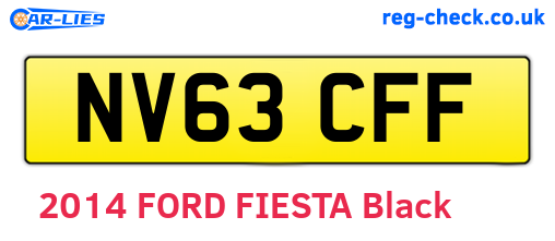 NV63CFF are the vehicle registration plates.