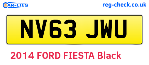 NV63JWU are the vehicle registration plates.
