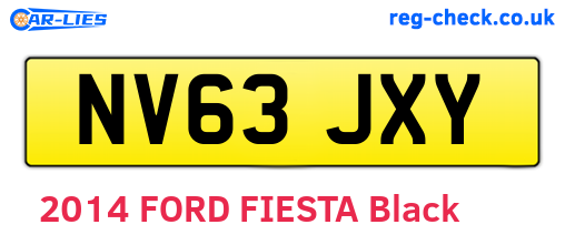 NV63JXY are the vehicle registration plates.