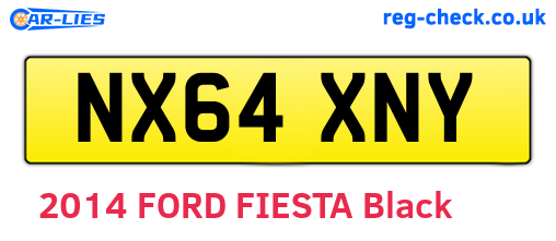 NX64XNY are the vehicle registration plates.