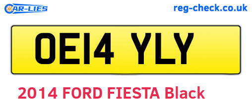 OE14YLY are the vehicle registration plates.