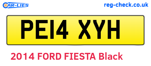 PE14XYH are the vehicle registration plates.