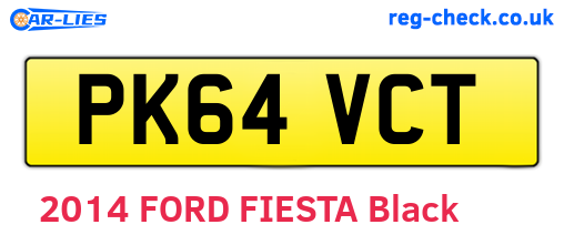 PK64VCT are the vehicle registration plates.