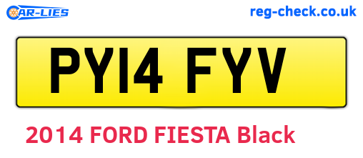 PY14FYV are the vehicle registration plates.