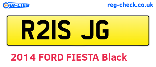R21SJG are the vehicle registration plates.