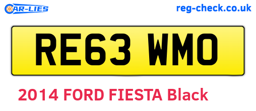 RE63WMO are the vehicle registration plates.