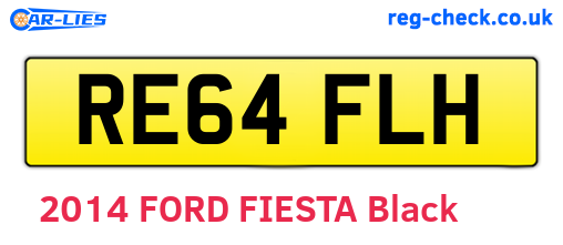 RE64FLH are the vehicle registration plates.