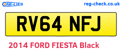 RV64NFJ are the vehicle registration plates.