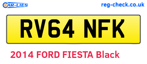 RV64NFK are the vehicle registration plates.