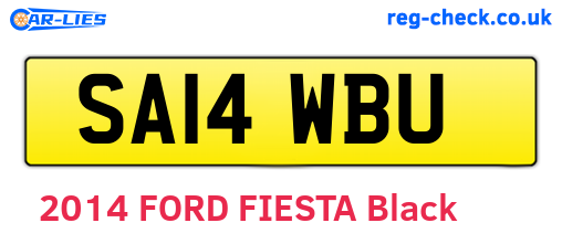 SA14WBU are the vehicle registration plates.