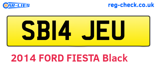 SB14JEU are the vehicle registration plates.