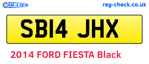 SB14JHX are the vehicle registration plates.