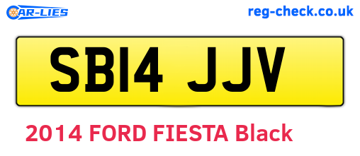 SB14JJV are the vehicle registration plates.