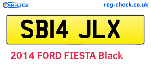 SB14JLX are the vehicle registration plates.