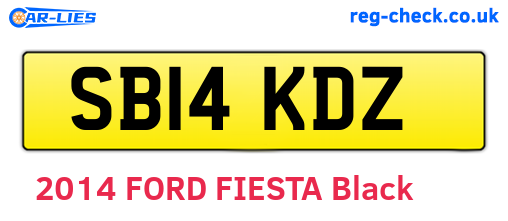 SB14KDZ are the vehicle registration plates.