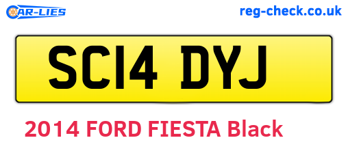 SC14DYJ are the vehicle registration plates.
