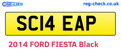 SC14EAP are the vehicle registration plates.