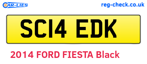 SC14EDK are the vehicle registration plates.