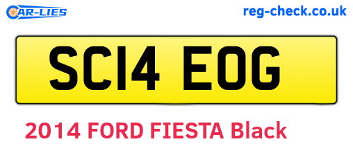 SC14EOG are the vehicle registration plates.