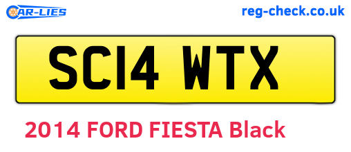 SC14WTX are the vehicle registration plates.