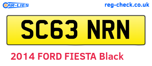 SC63NRN are the vehicle registration plates.