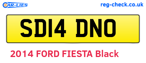 SD14DNO are the vehicle registration plates.