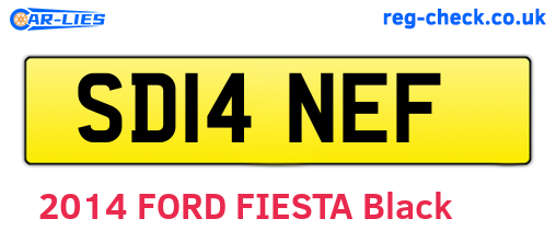 SD14NEF are the vehicle registration plates.