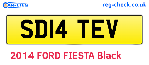 SD14TEV are the vehicle registration plates.