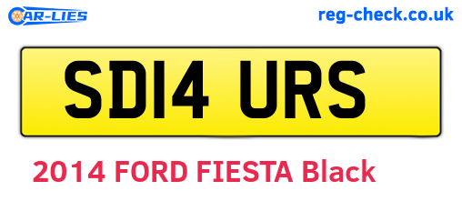 SD14URS are the vehicle registration plates.
