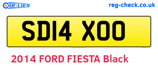 SD14XOO are the vehicle registration plates.