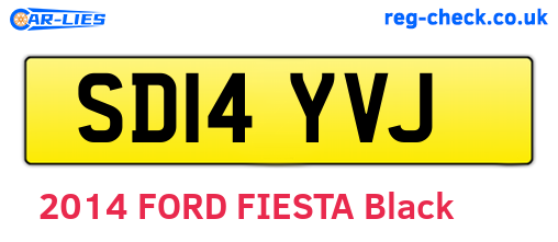 SD14YVJ are the vehicle registration plates.