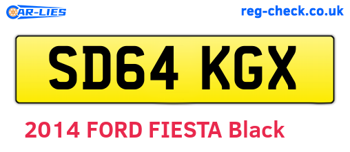 SD64KGX are the vehicle registration plates.