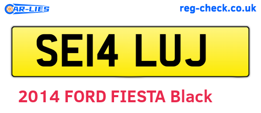 SE14LUJ are the vehicle registration plates.