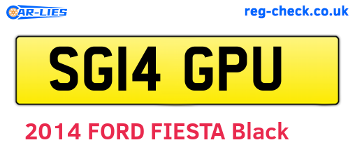 SG14GPU are the vehicle registration plates.