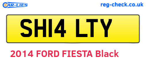 SH14LTY are the vehicle registration plates.