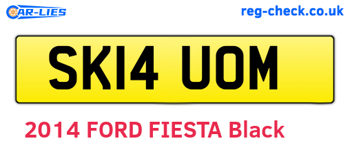 SK14UOM are the vehicle registration plates.