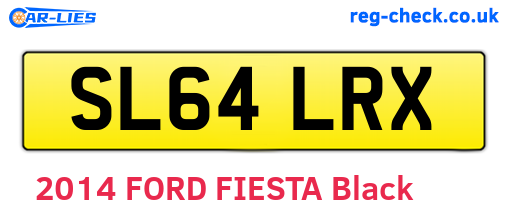 SL64LRX are the vehicle registration plates.