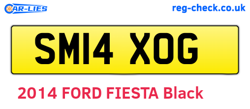 SM14XOG are the vehicle registration plates.