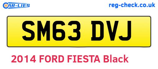 SM63DVJ are the vehicle registration plates.