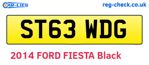 ST63WDG are the vehicle registration plates.
