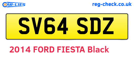 SV64SDZ are the vehicle registration plates.
