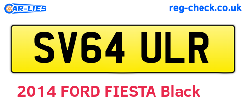 SV64ULR are the vehicle registration plates.