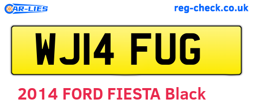 WJ14FUG are the vehicle registration plates.