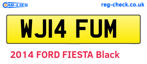 WJ14FUM are the vehicle registration plates.